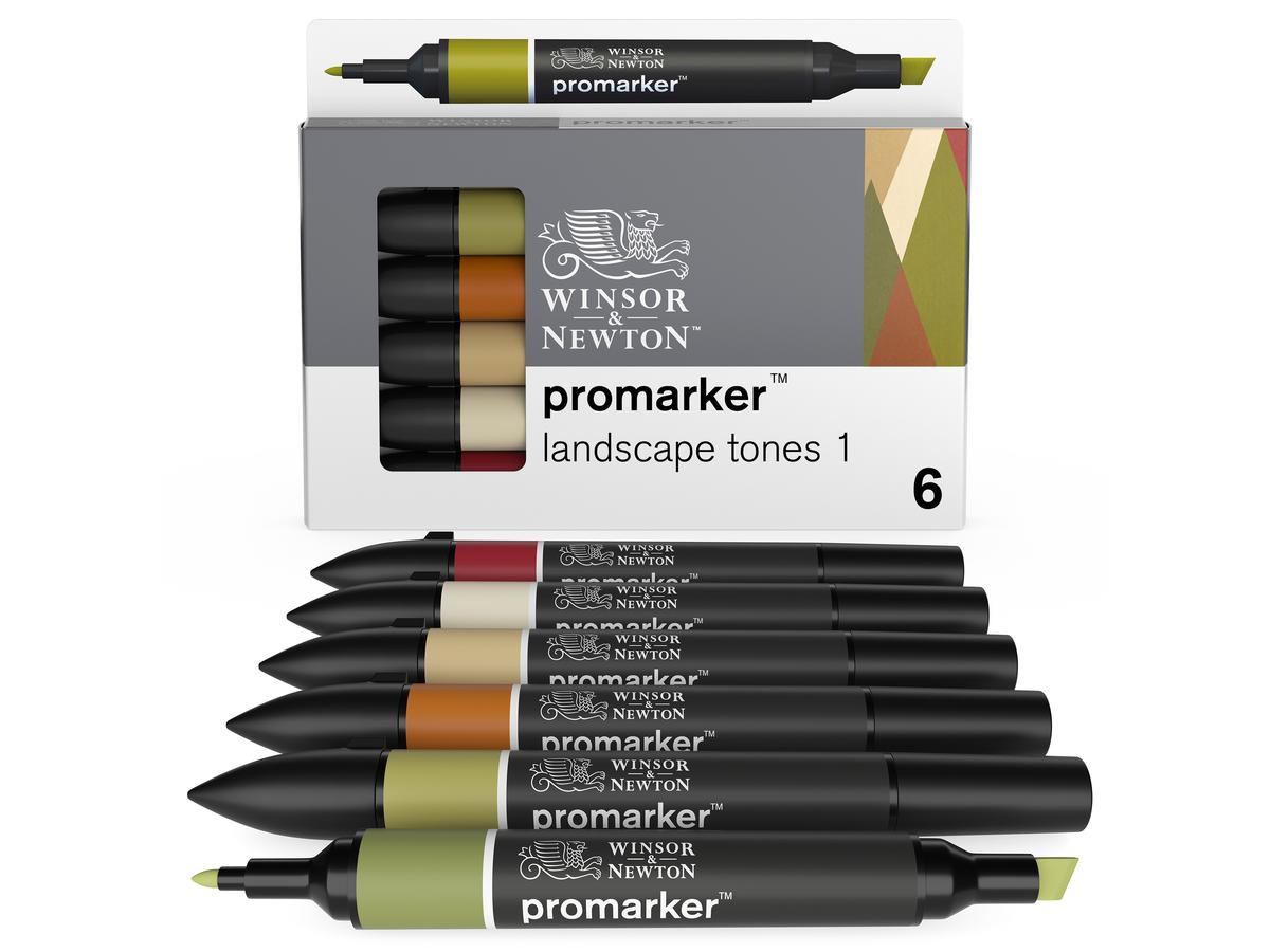 WINSOR & NEWTON PROMARKER SET LANDSCAPE I 6X 3