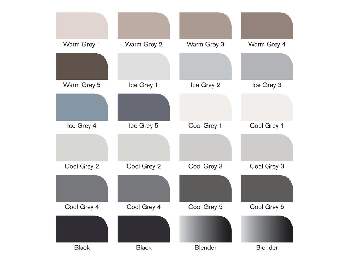 WINSOR & NEWTON PROMARKER SET GREY & BLACK TONES 24+1X IM ETUI 3