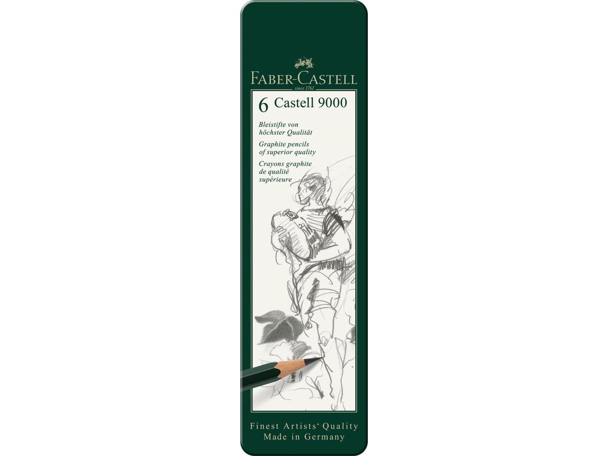 FABER-CASTELL 9000 BLEISTIFTSET PROFESSIONAL 6 STÜCK 3