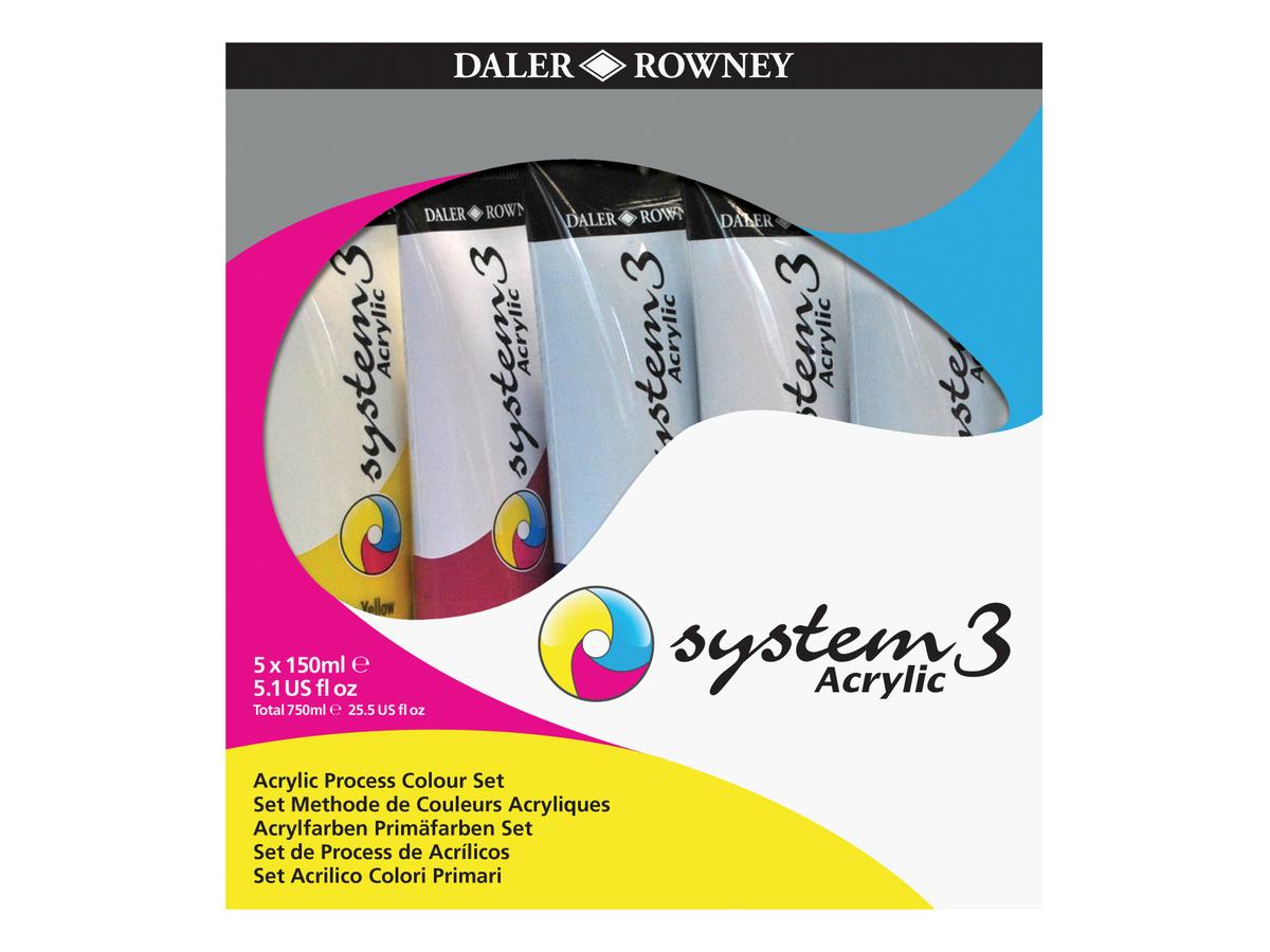DALER ROWNEY SYSTEM 3 ACRYL SET 150ML 5X 2