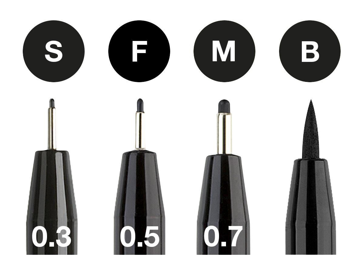 FABER-CASTELL PITT ARTIST PEN SET SCHWARZ 4 STÜCK 2