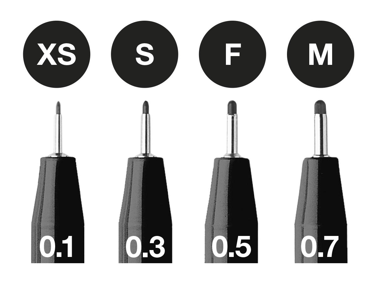 FABER-CASTELL PITT ARTIST PEN FINELINER SET SCHWARZ 4 STÜCK 2