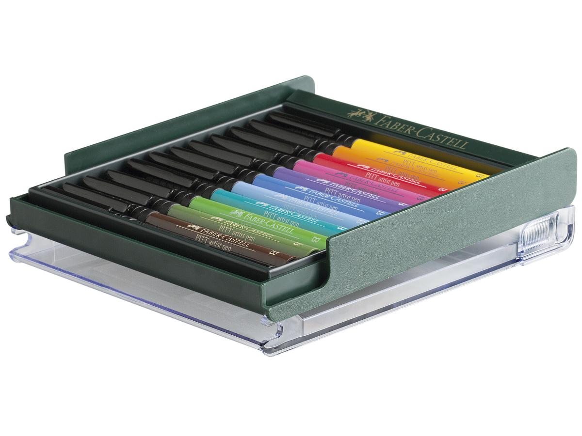 FABER-CASTELL PITT ARTIST BRUSH PEN SET BASIC TONES 12ST 3
