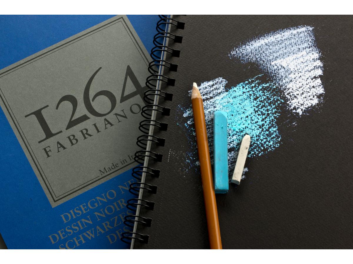 FABRIANO 1264 SCHWARZES ZEICHENPAPIER A4 200GR BLOCK 2