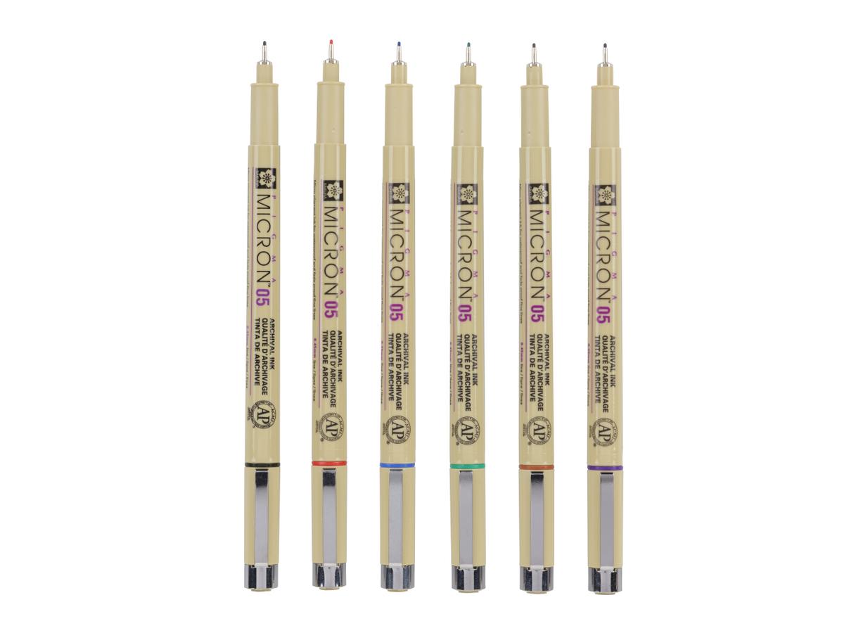 PIGMA MICRON FINELINER SET 0,45MM 6 BASIS FARBEN 2