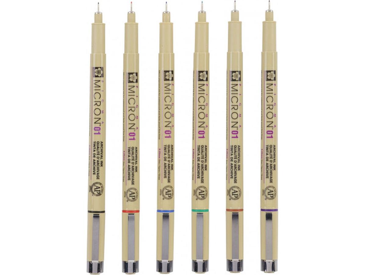 PIGMA MICRON 6 FINELINER SET 0,25MM BASIS FARBEN  2