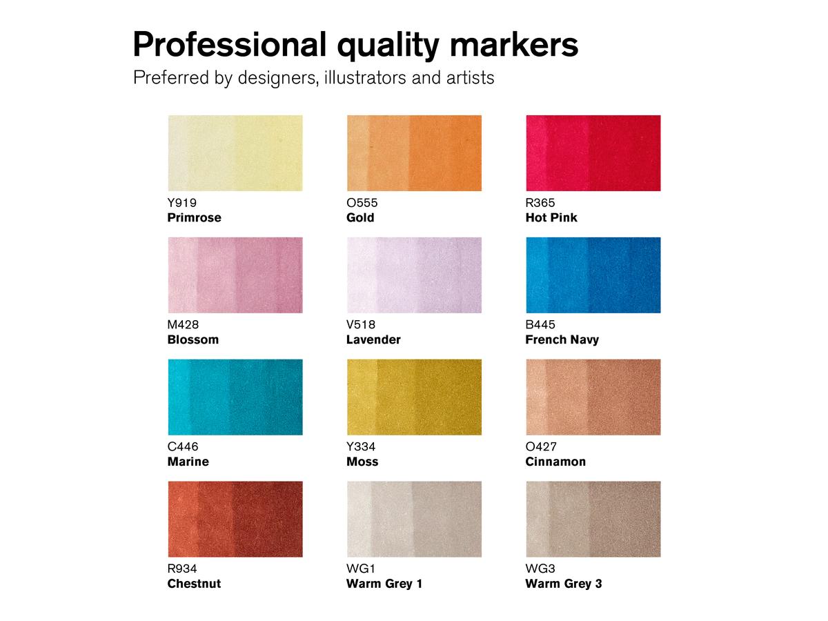 WINSOR & NEWTON PROMARKERSET MANGA ROMANCE 12X+1BLENDER 2
