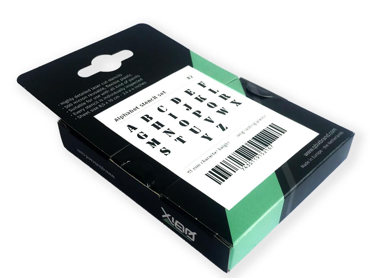 QBIX SCHABLONEN ALPHABET SET 26 STÜCK 5CM SERIF 3