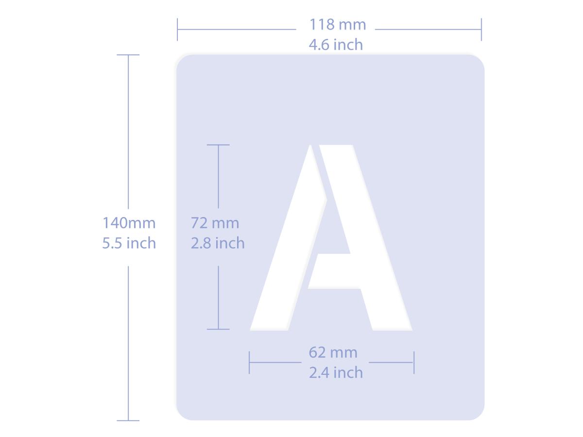 QBIX SCHABLONEN ALPHABET SET 26 STÜCK 7CM SAN SERIF 4