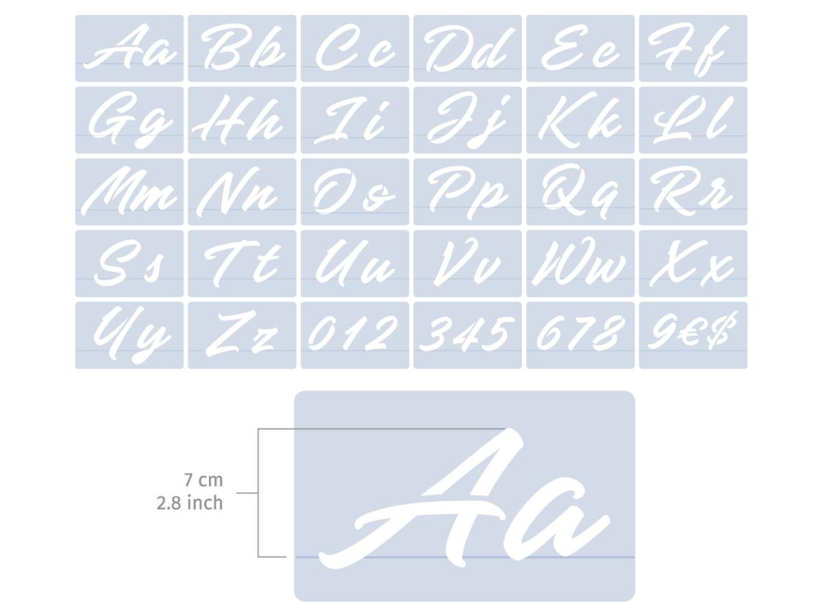 QBIX SCHABLONEN ALPHABET SET 26 STÜCK 7CM DEKORATIV 2