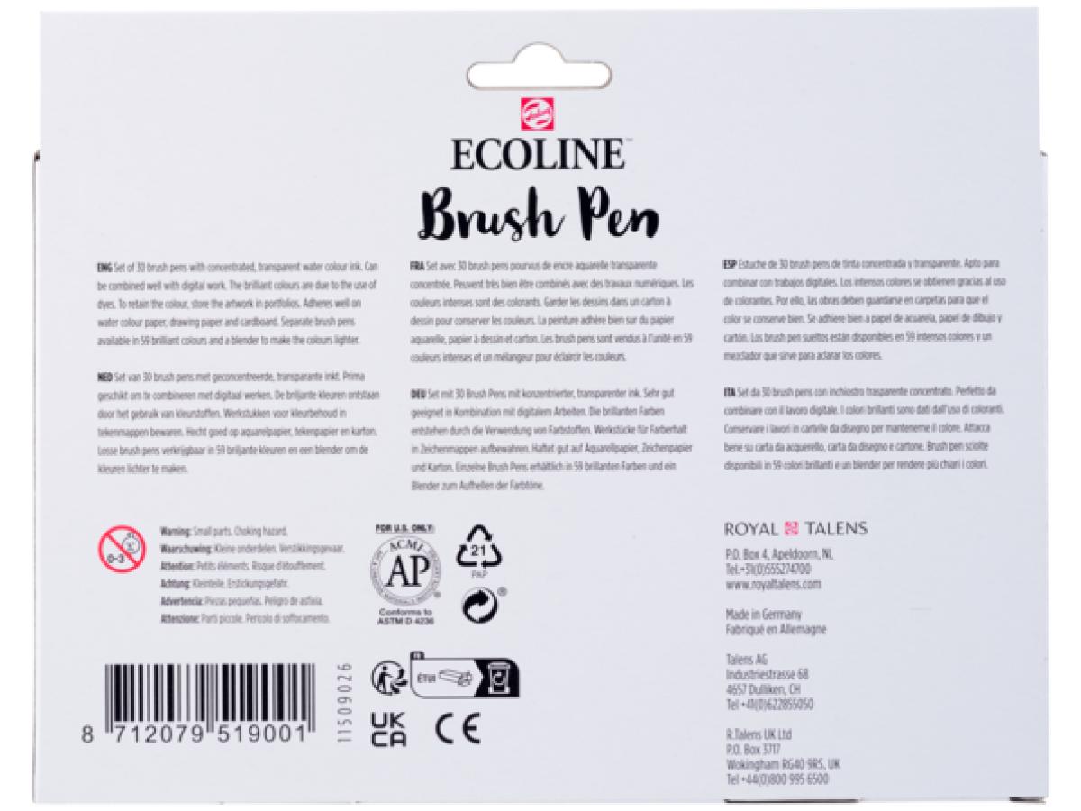 TALENS ECOLINE® BRUSH PEN MARKER SET 30X ZUSÄTZLICH 5