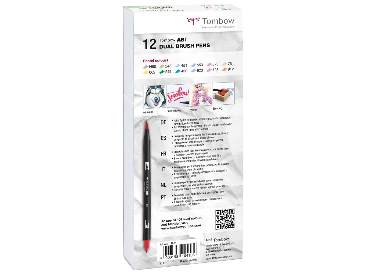TOMBOW ABT DUAL BRUSH PEN PASTEL12ER SET 2