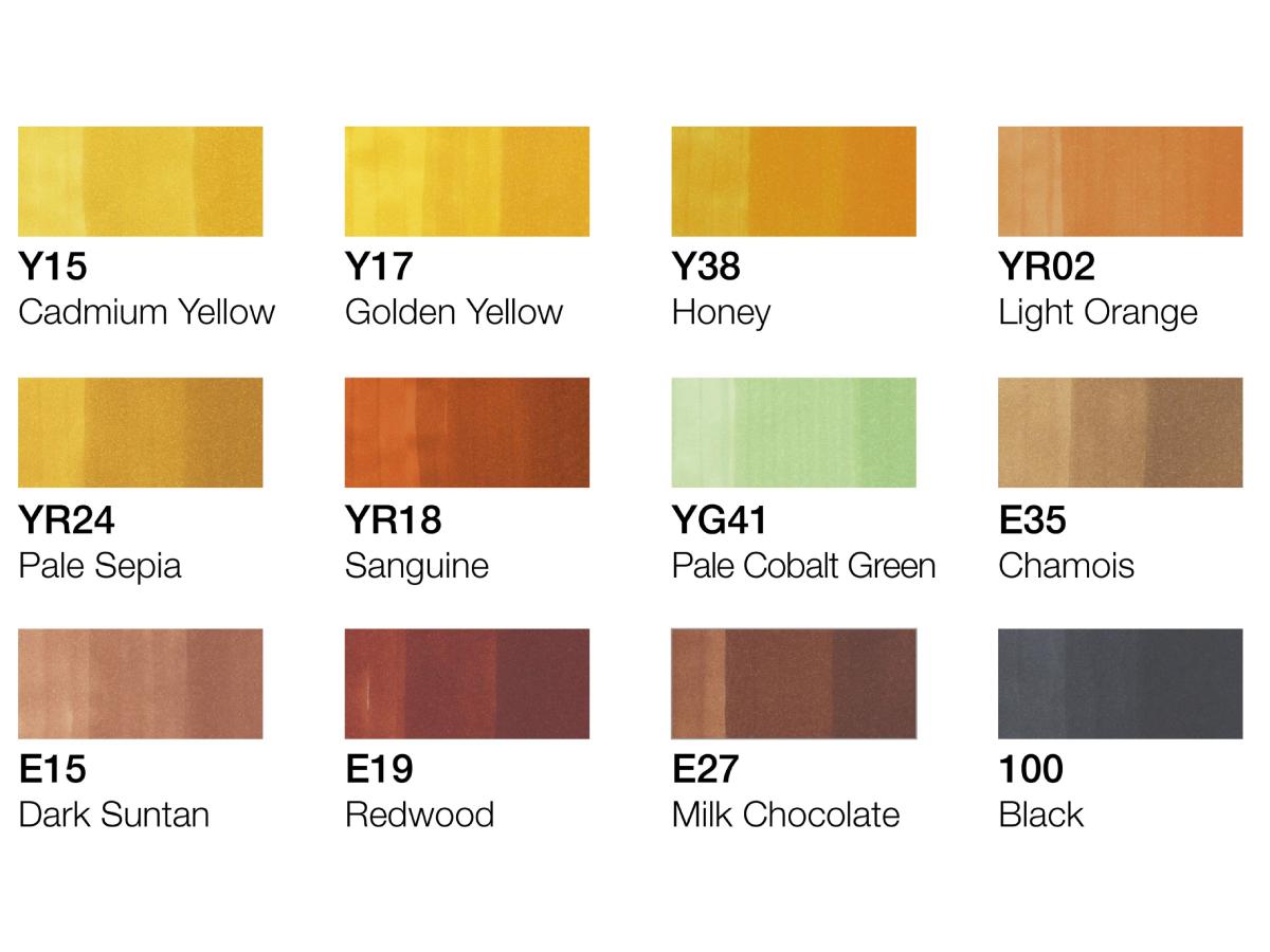 COPIC CLASSIC MARKERSET AUTUMN COLOURS 12X 2