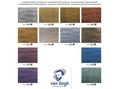 VAN GOGH SPECIALTY AQUARELLKASTEN 12 x 1/2NÄPFCHEN + PINSEL 2