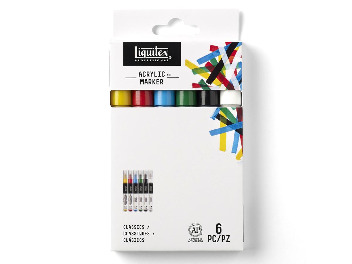 LIQUITEX ACRYLMARKER SET FINE 6 STÜCK 3