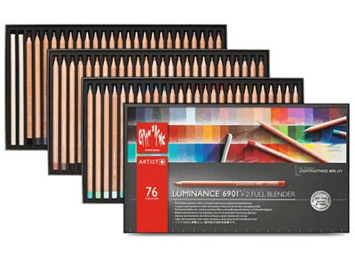 CARAN D'ACHE LUMINANCE BUNTSTIFTE 76 STÜCK + 2 BLENDER 6