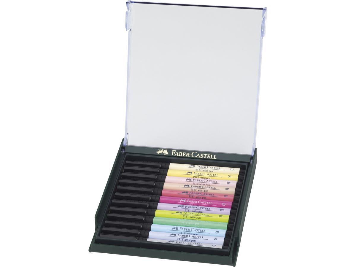 FABER-CASTELL PITT ARTIST BRUSH PEN SET PASTEL 12ST 2