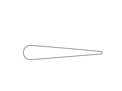 PFEIL HALBMOND MESSER FÜR LEDER 150MM 1,5MM 2