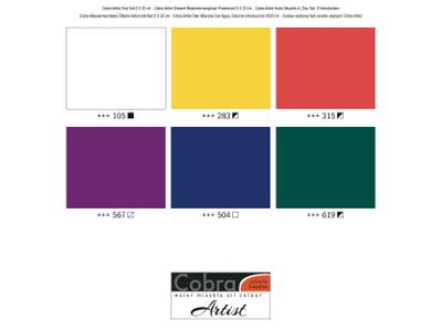 COBRA ARTIST WASSERVERMALBARE ÖLFARBEN SET 6X20ML 2