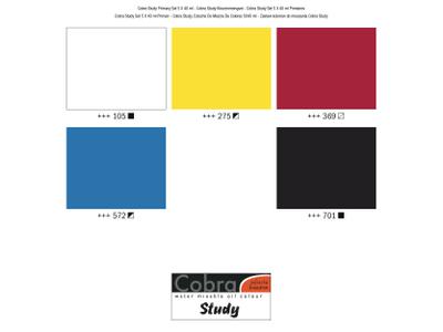 COBRA STUDY WASSERLÖSLICHE ÖLFARBEN SET 5X40ML  2