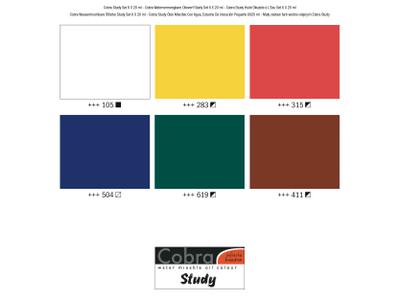 COBRA STUDY WASSERMISCHBARE ÖLFARBEN SET 6X20ML 2