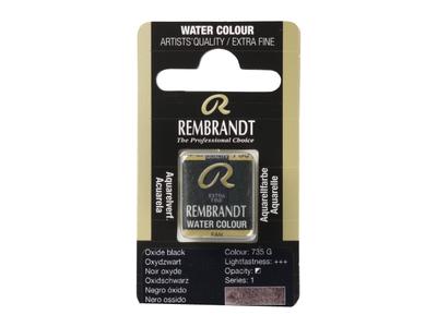 REMBRANDT AQUARELLFARBE 1/2 NÄPFCHEN S1 735 OXIDSCHWARZ 2