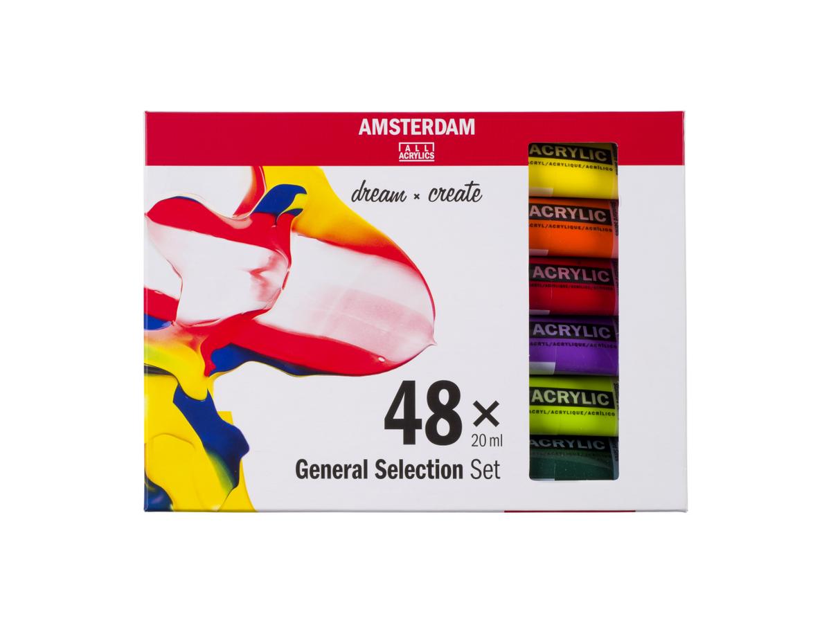 TALENS AMSTERDAM ACRYLSET 48 X 20ML BASIS FARBEN 2