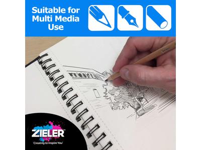 ZIELER MIXED MEDIA SKIZZIERBUCH A5 SPIRAL 150GRAMM 3