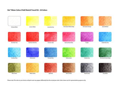 SAKURA KOI AQUARELL WATERCOLOR FIELD SKETCH SET 24 2