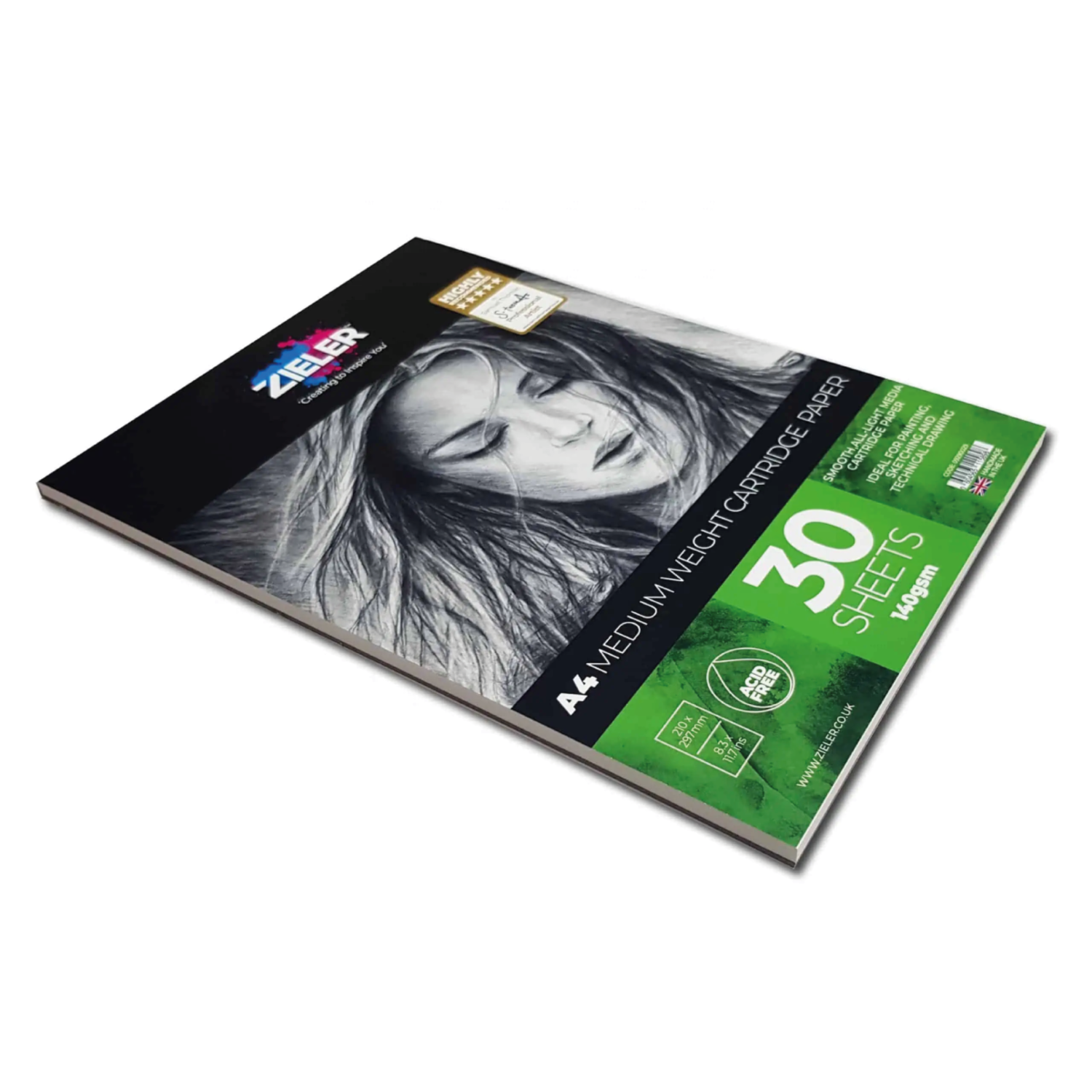 ZIELER CARTRIDGE PAPIER PAD A4 140GR 30 BLATT 4