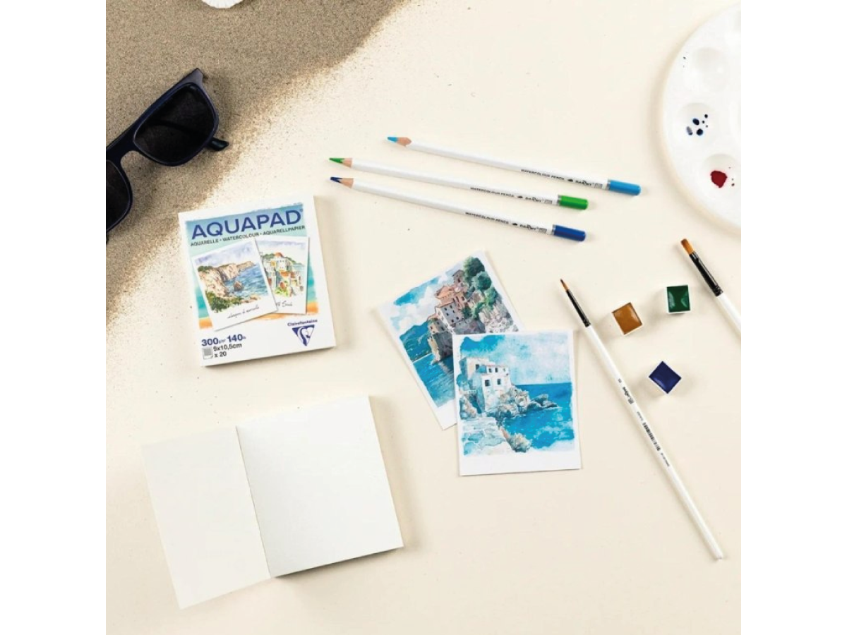 CLAIREFONTAINE AQUAPAD AQUARELLPAPIER POLAROID  9 × 10,5 CM  300 G/M²  20 BLATT 3