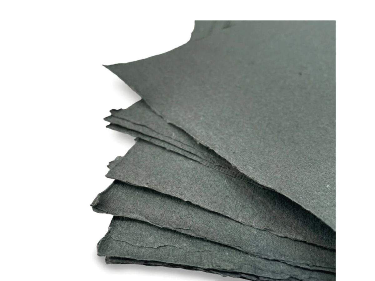 GREY RAG PAPER HANDGESCHÖPFT A5 150G MEDIUM 20 BLATT DARK GREY 2