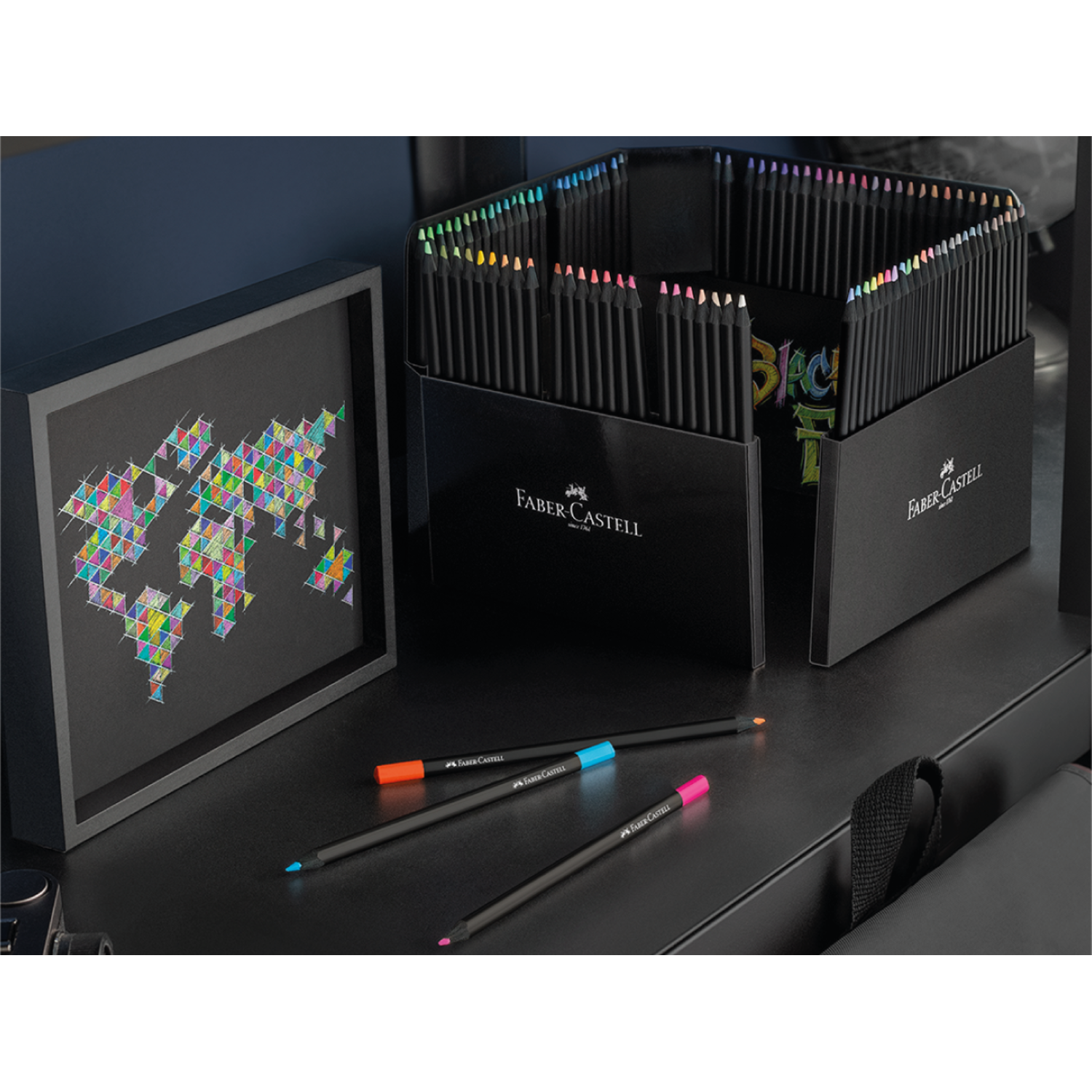 FABER-CASTELL BLACK EDITION KLEURPOTLODENSET 100X 4