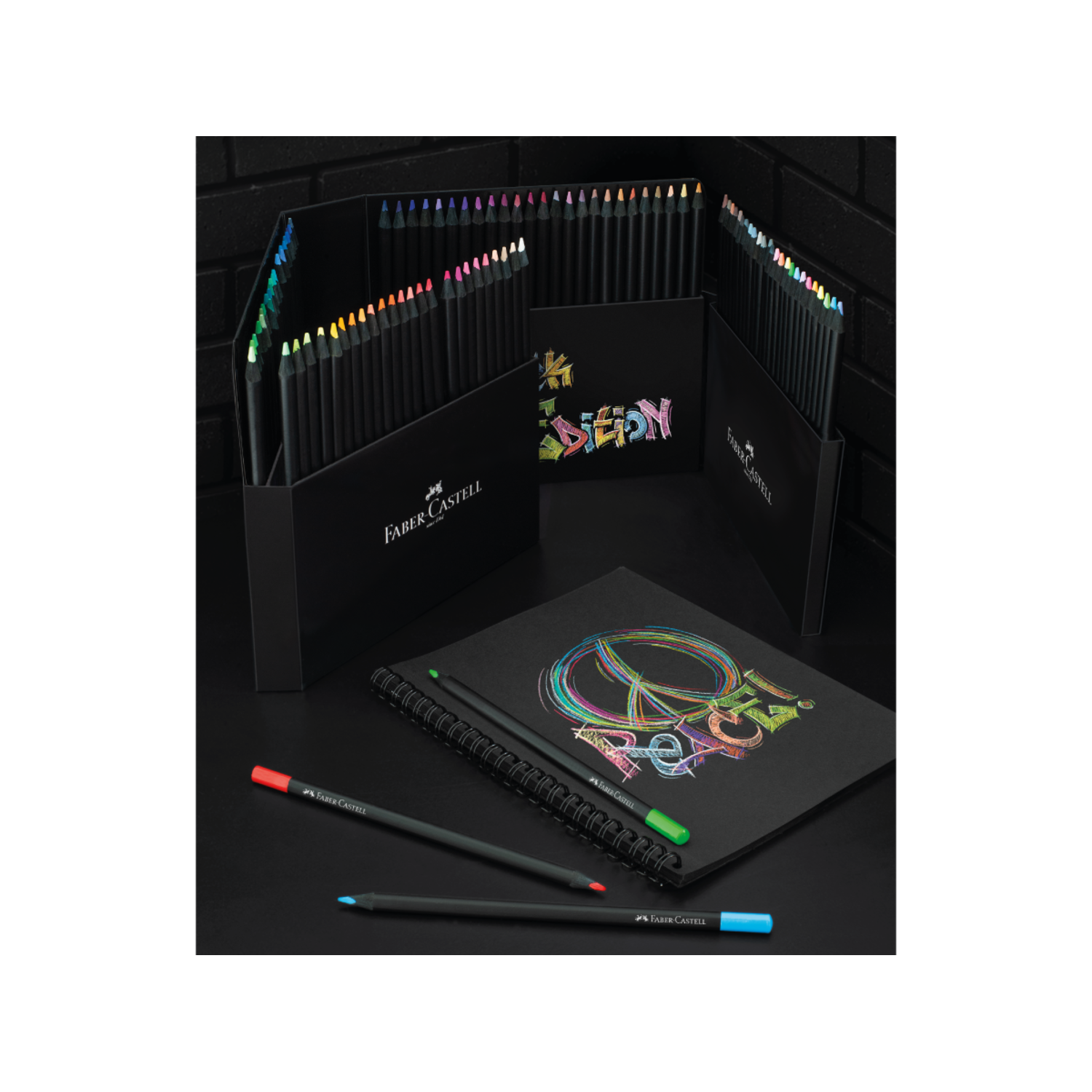 FABER-CASTELL BLACK EDITION KLEURPOTLODENSET 100X 5