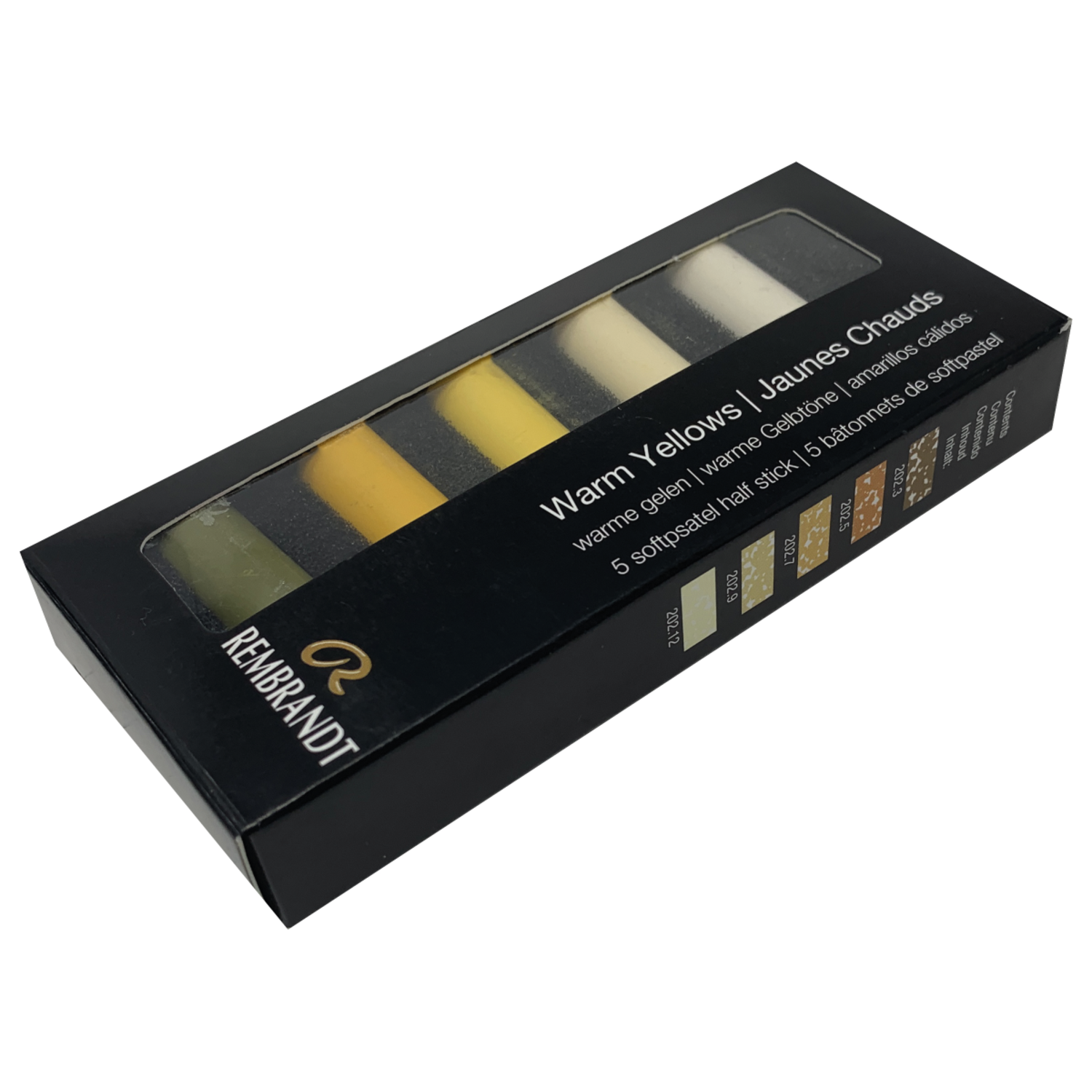REMBRANDT SOFTPASTEL SET WARM YELLOWS HALBE KREIDEN 5X 4