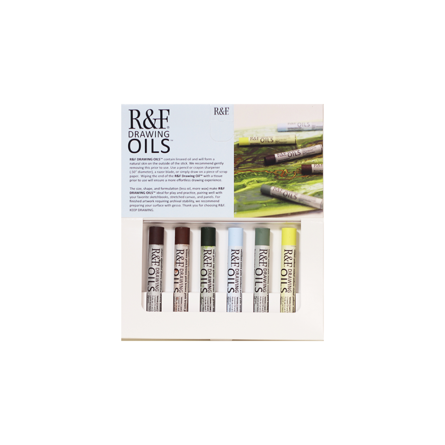 R&F DRAWING OIL LANDSCAPE COLOR SET 6X12ML 2