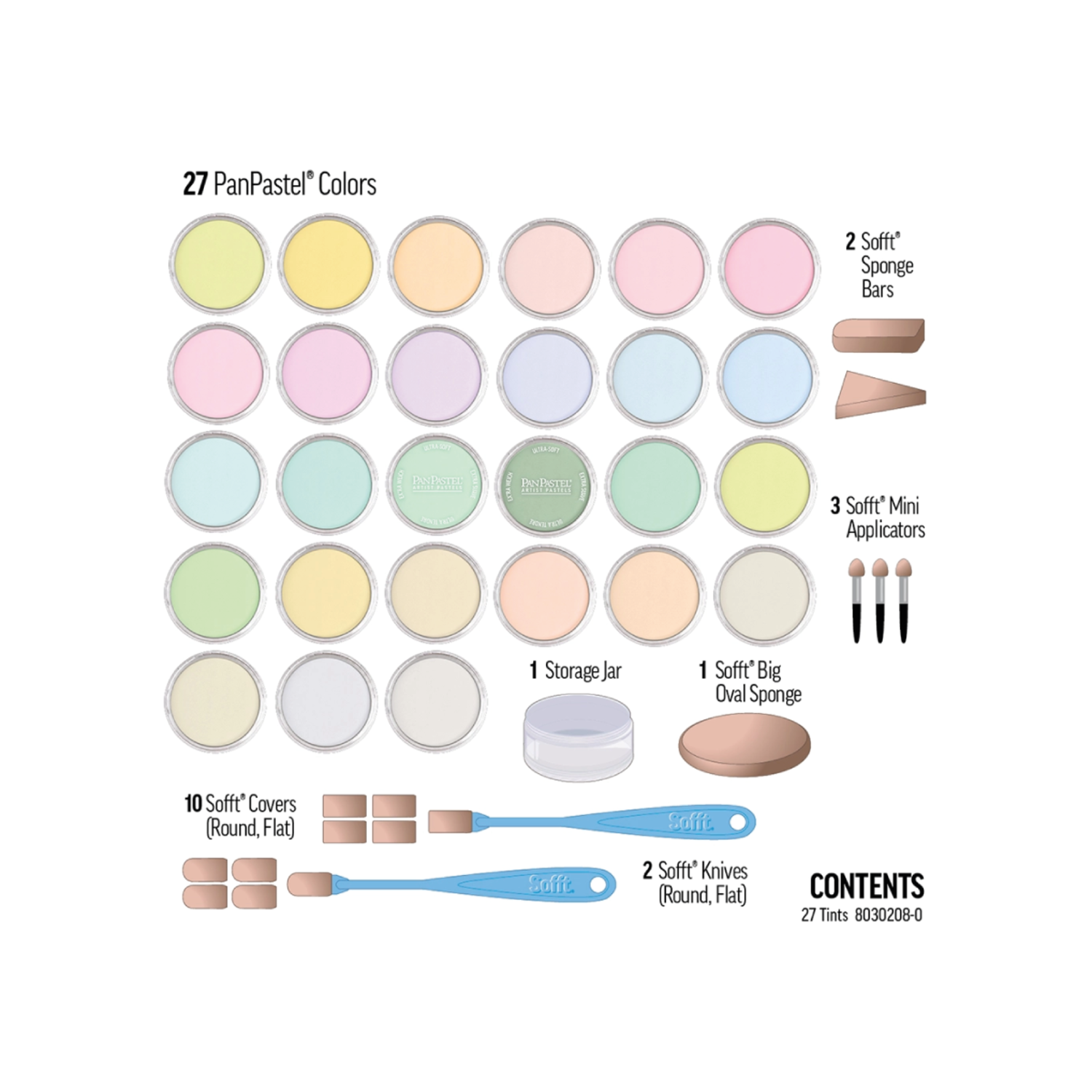 PANPASTEL TINTS SET 27X 3