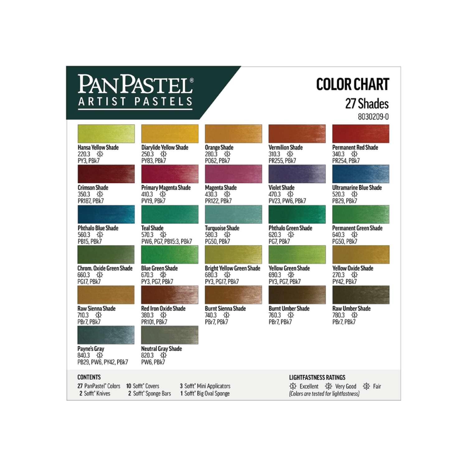 PANPASTEL SET SHADES FONCEES 27X 2