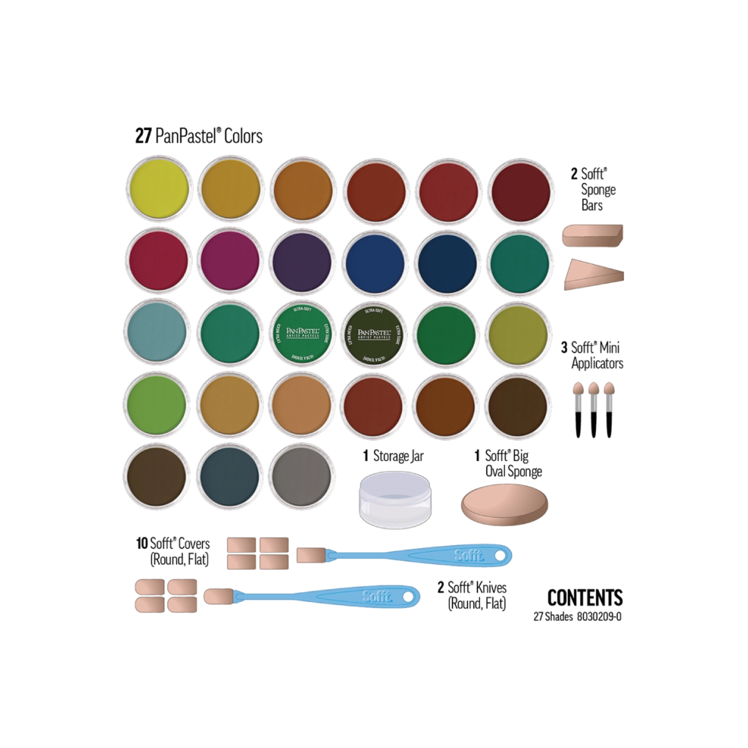 PANPASTEL SET SHADES FONCEES 27X 3