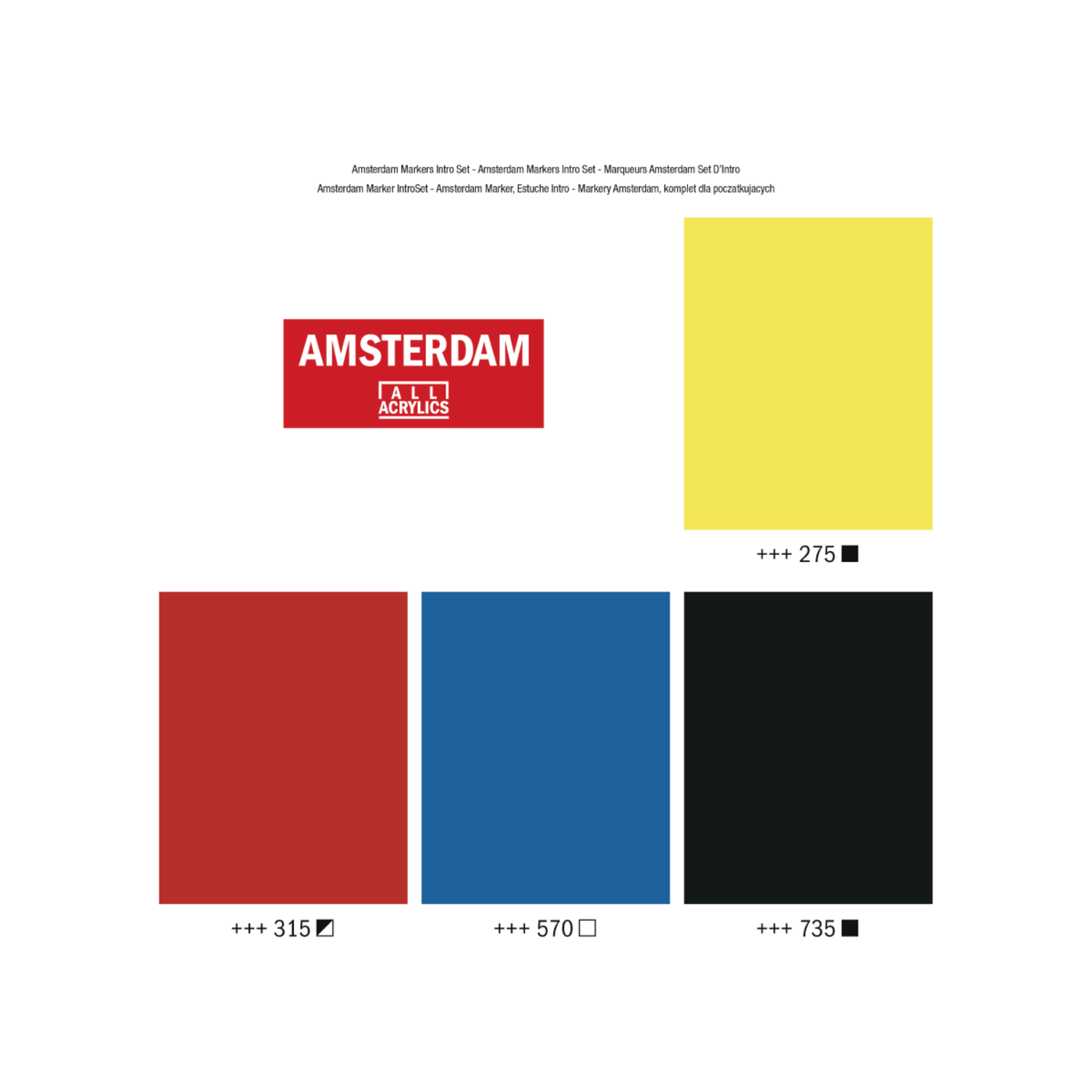 AMSTERDAM ACRYL MARKERSET INTRO PACK 4