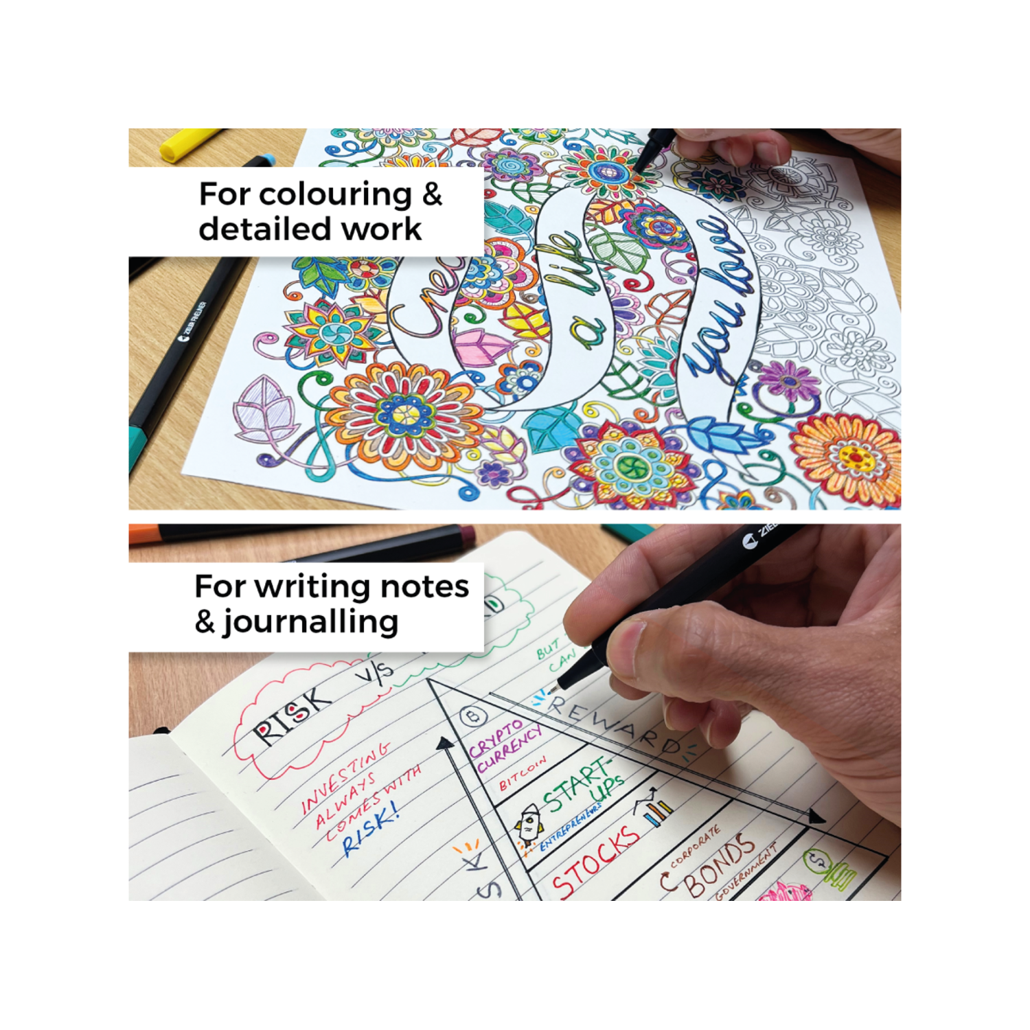 ZIELER COLOURED FINELINER SET 20X 5