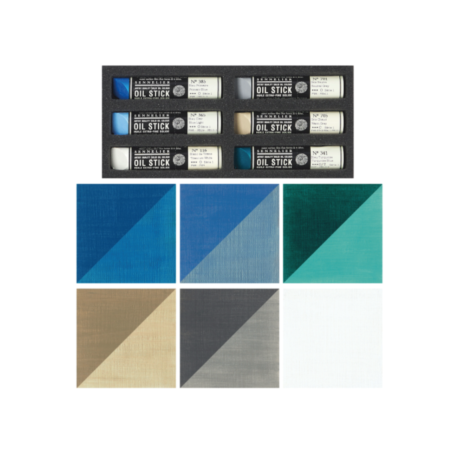 SENNELIER OIL STICK SET 12ML SEASCAPE 6X 2