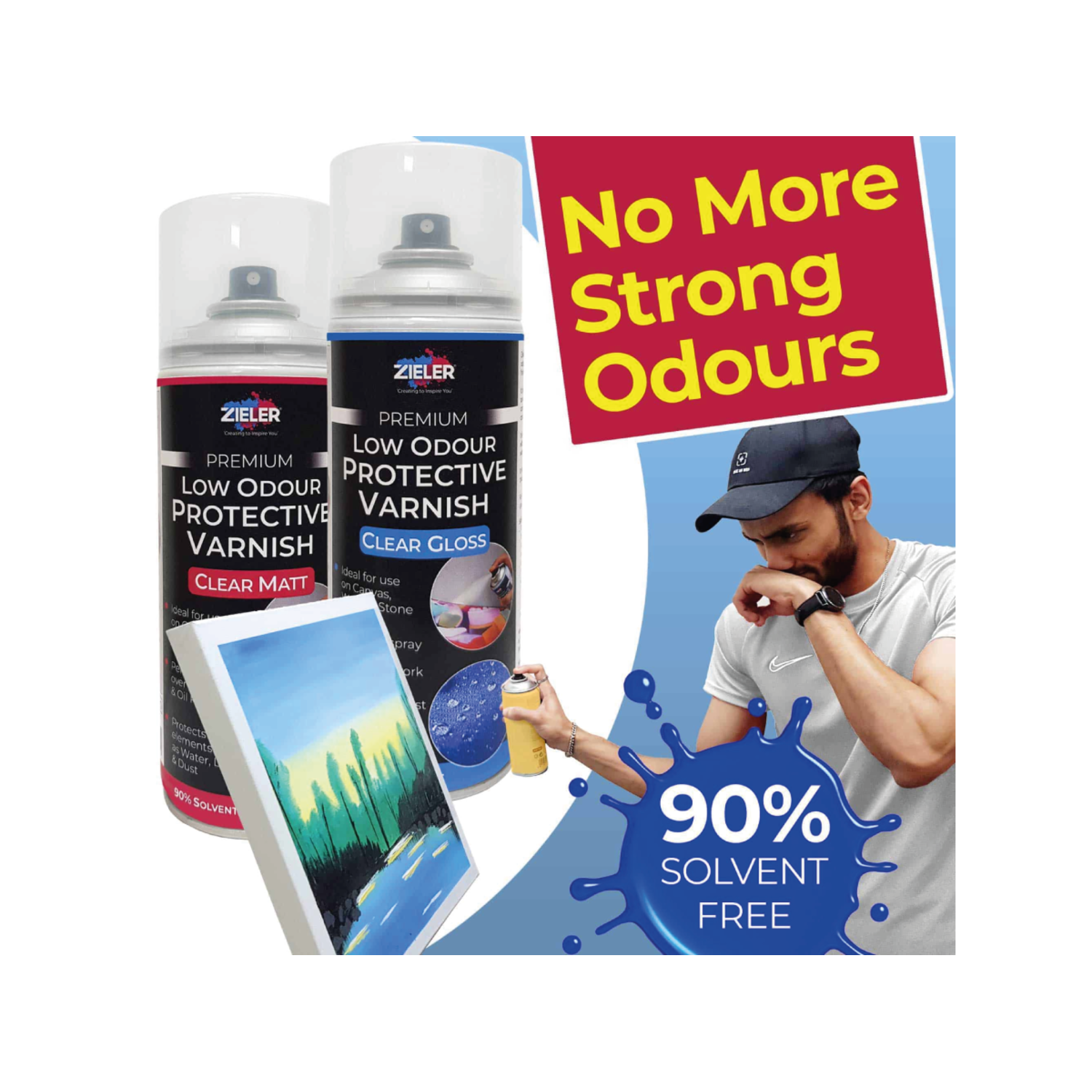ZIELER PREMIUM LOW ODOUR PROTECTIVE VARNISH SPRAY MATT 3