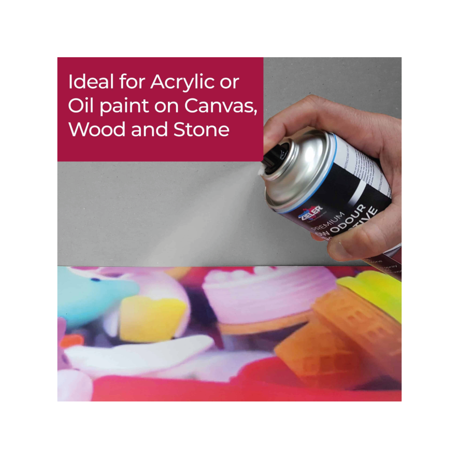 ZIELER PREMIUM LOW ODOUR PROTECTIVE VARNISH SPRAY GLOSS 4