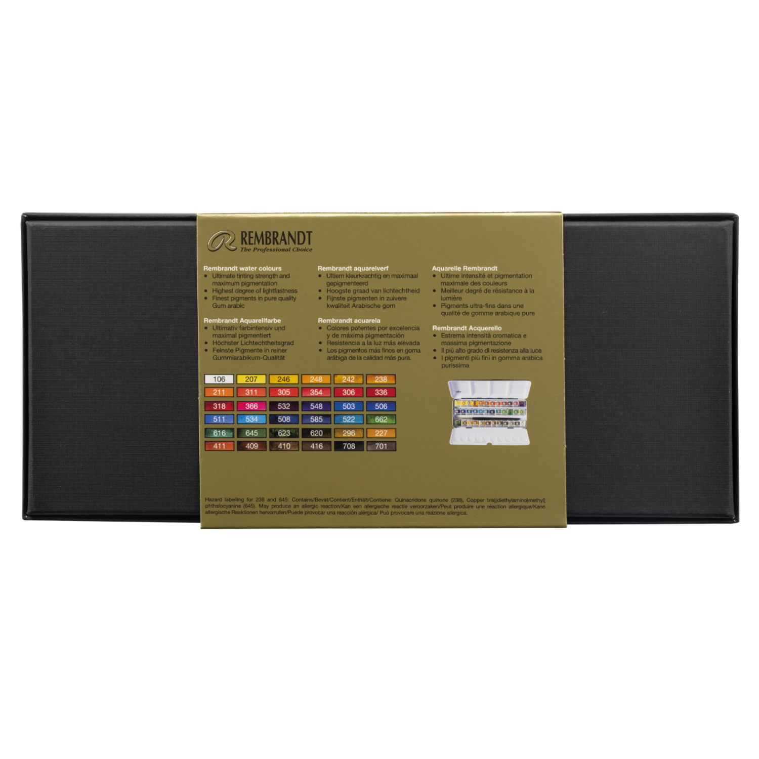 TALENS REMBRANDT AQUARELLFARBEN SET 36 X 1/2 NAPF 3
