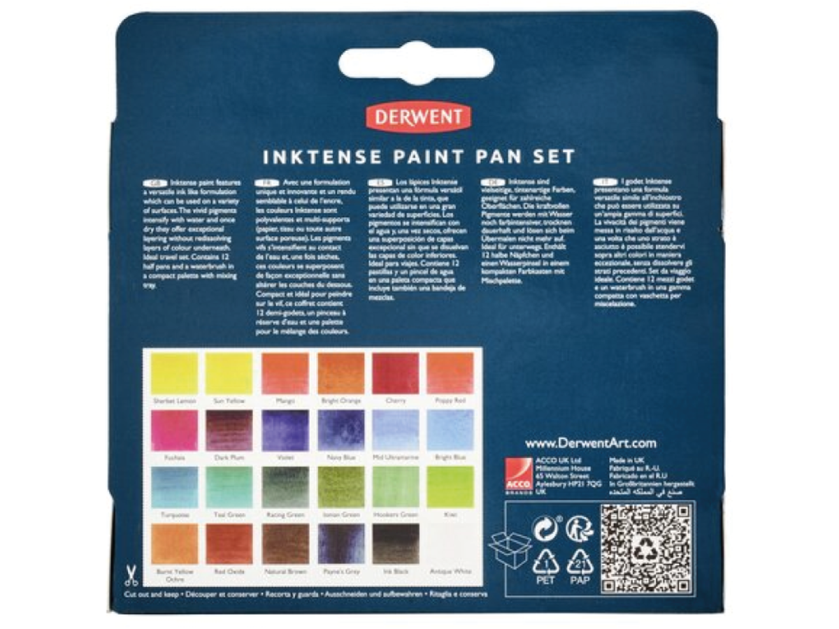 DERWENT AQUARELLFARBEN SET INKTENSE 24 NÄPFCHEN 2