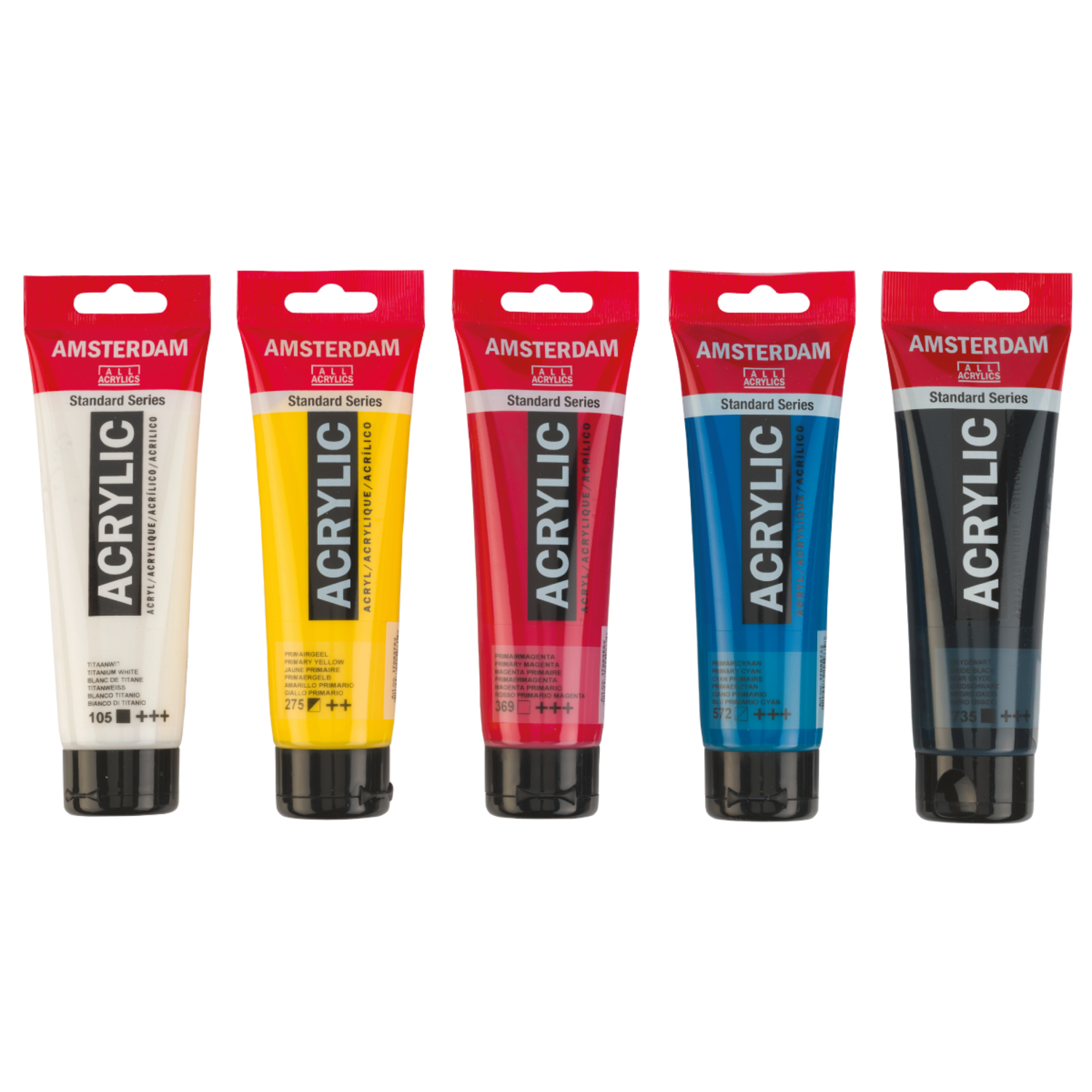 AMSTERDAM STANDARD SERIE ACRYLFARBEN SET 5X 120ML PRIMÄRFARBEN 3