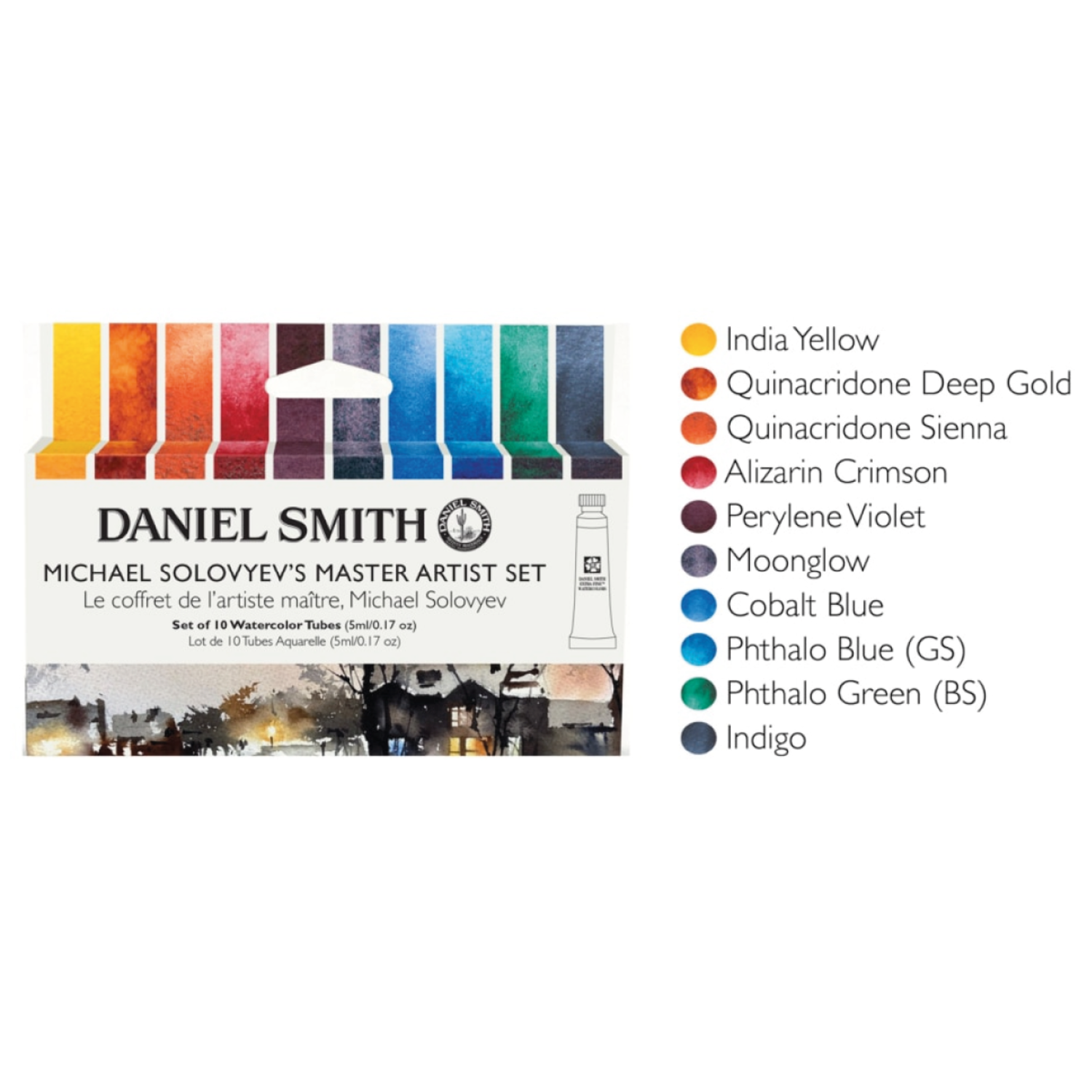 DANIEL SMITH WATERCOLOUR SET MICHAEL SOLOVYEV'S MASTER ARTIST 10X5ML 3