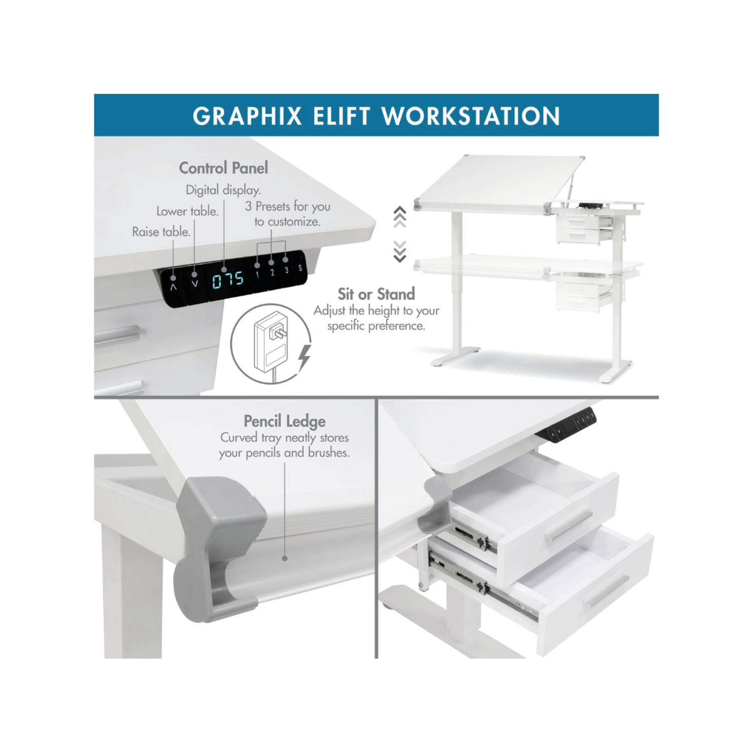 STUDIO DESIGNS GRAPHIX II E-LIFT TEKENTAFEL 2