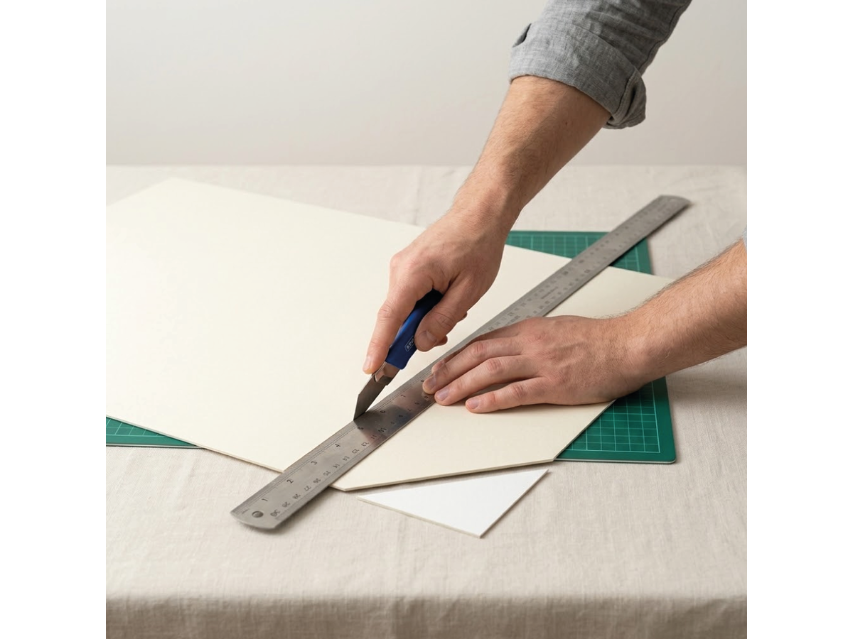 VAN BEEK PASSEPARTOUTKARTON 81,5 X 120 CM CREMEWEISS 2